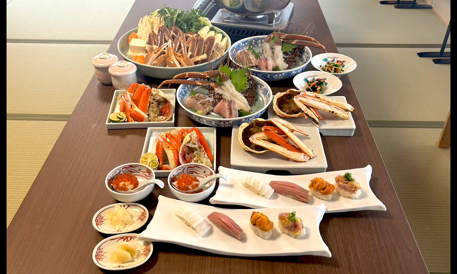 蟹にぎりコース